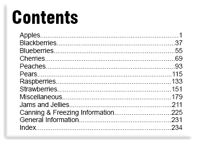 Main Table of Contents